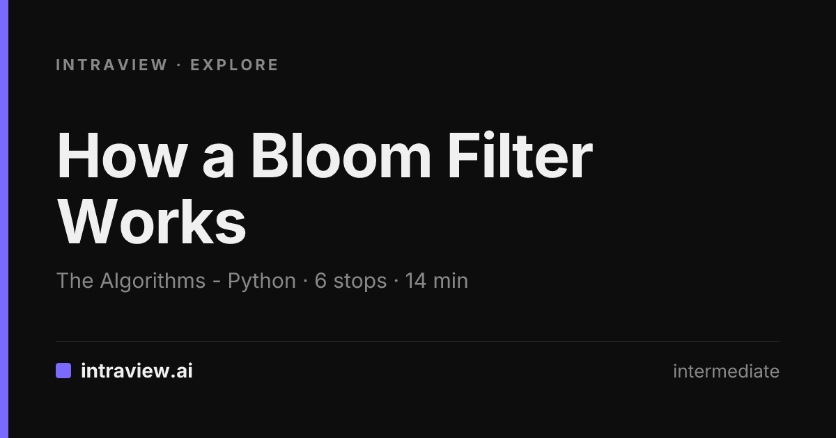 How a Bloom Filter Works - Intraview Explore