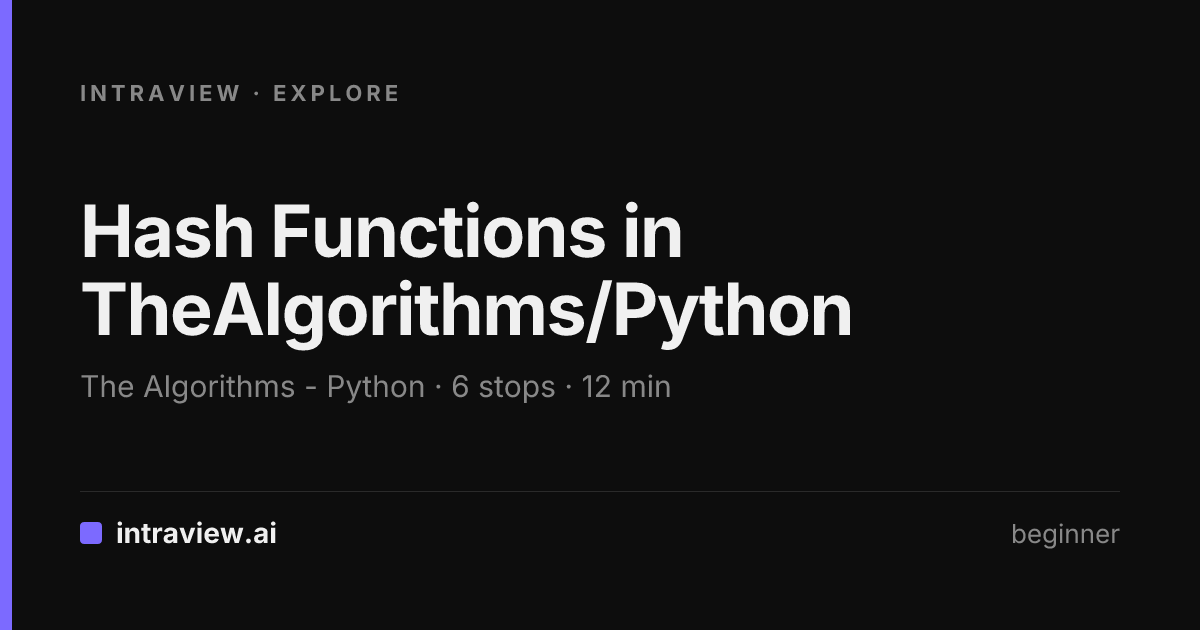 using the python hash() function askpython Images... Hash Functions in TheAlgorithms/Python - Intraview Explore